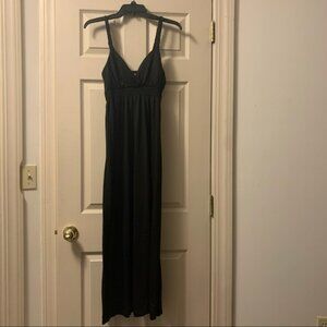 Solid black maxi dress juniors size M